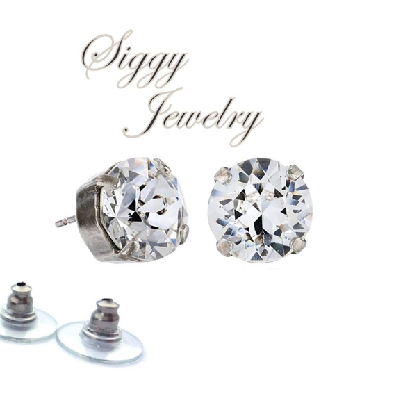 Swarovski® Clear Crystal 8mm Stud Earrings - Picture 7 of 9